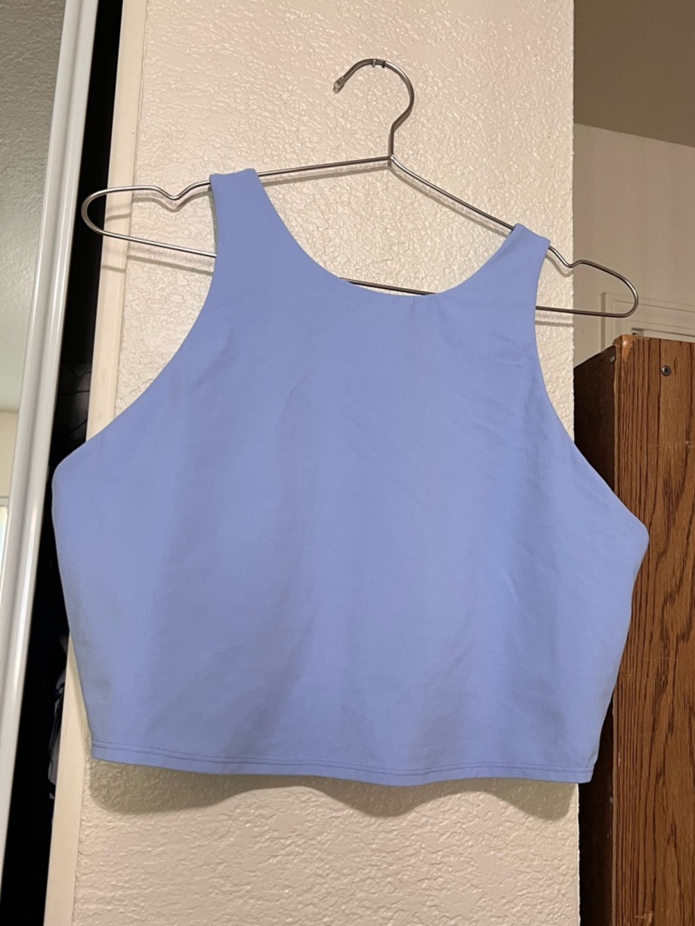 Athleta Periwinkle Criss Cross Conscious Crop Top